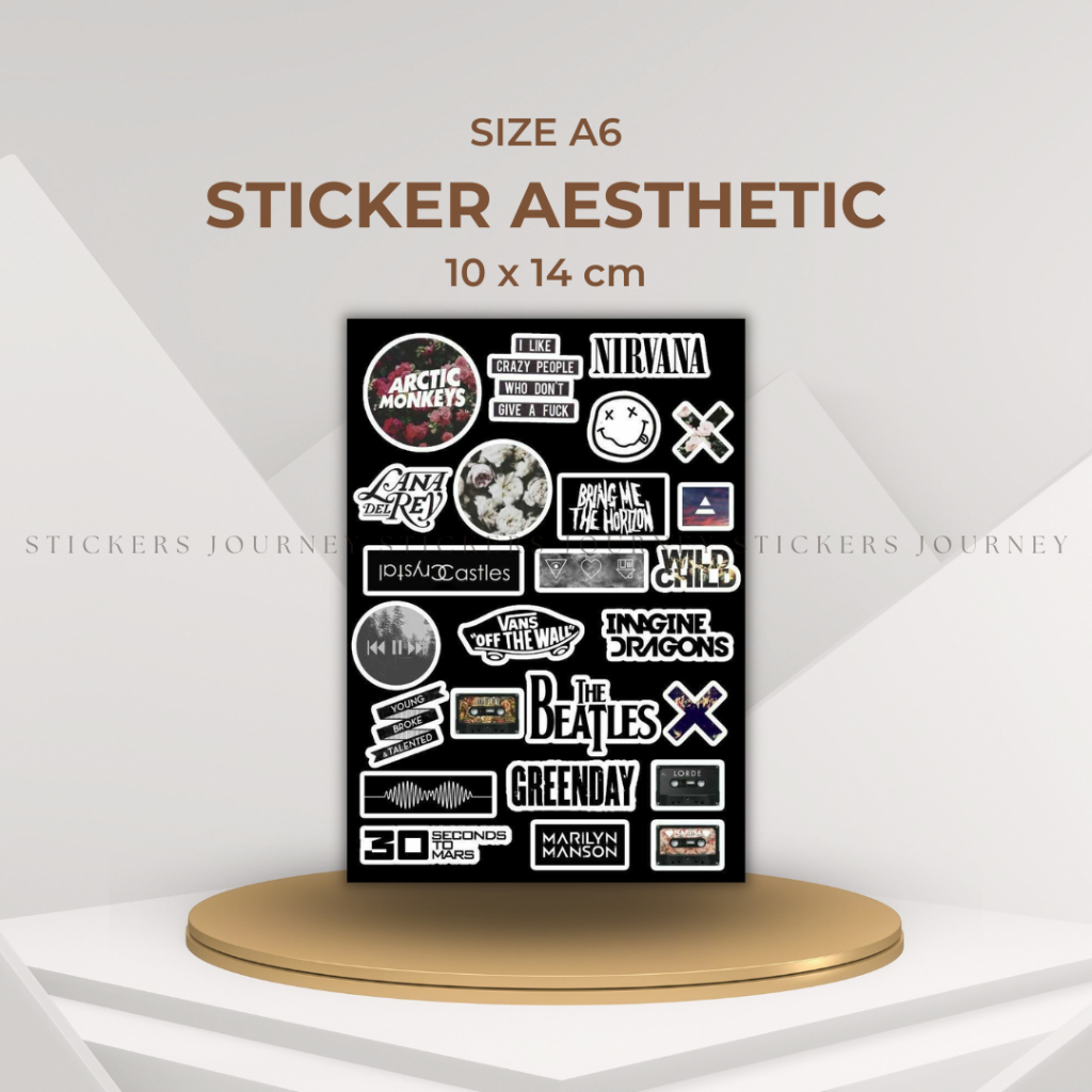 

Stiker Aesthetic PART 1 Stiker Aesthetic Deco Planner Album Scrapbook Journal Freebies Notes DIY Sticker Size A6 10 x 14 cm