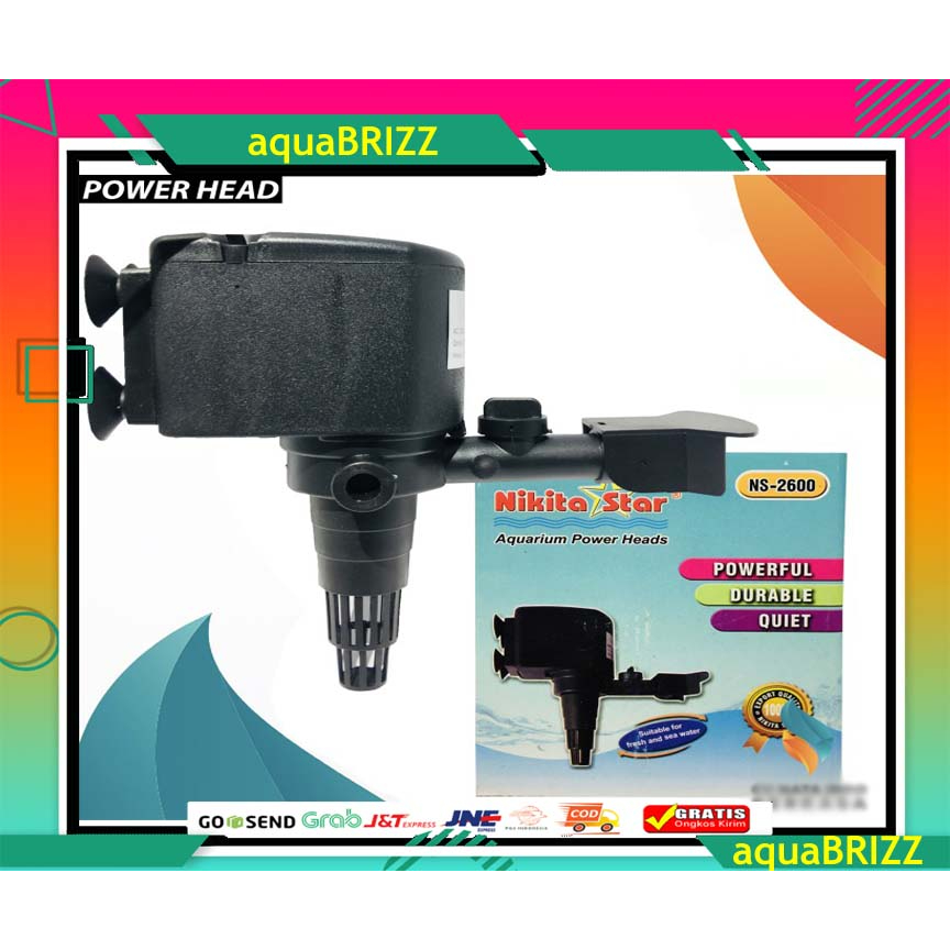 promo power head mesin pompa air aquarium aquascape nikita star 2600 2meter 2000L/H