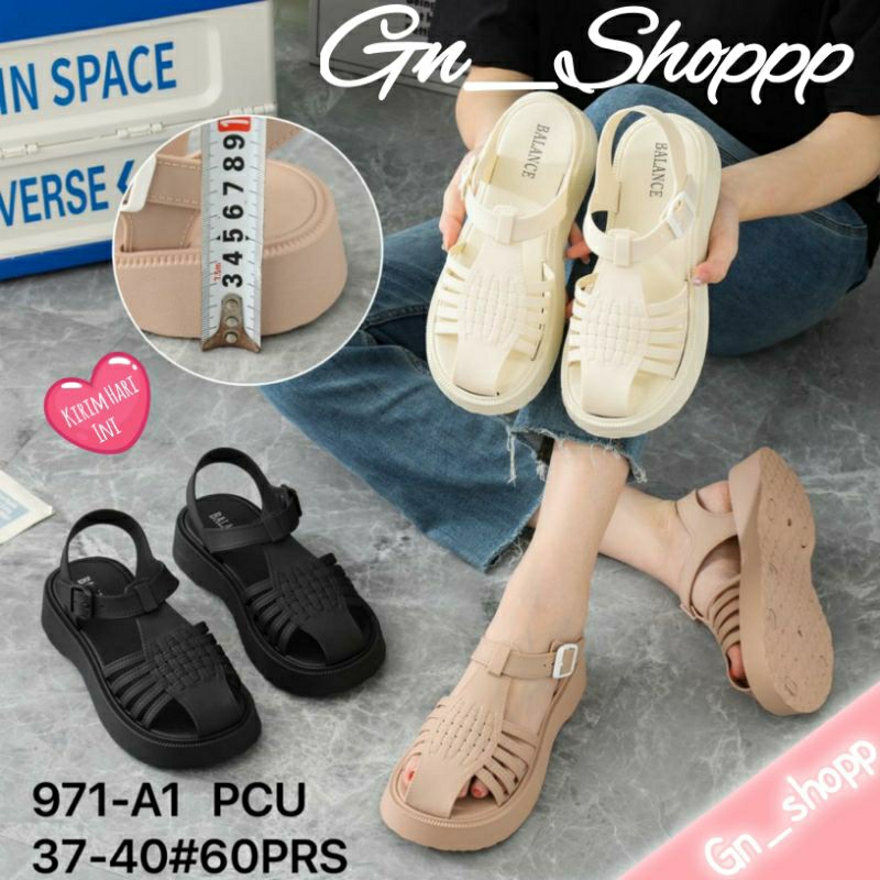 Sandal Sepatu Wanita Terbaru Import Plato Anyam Balance 971