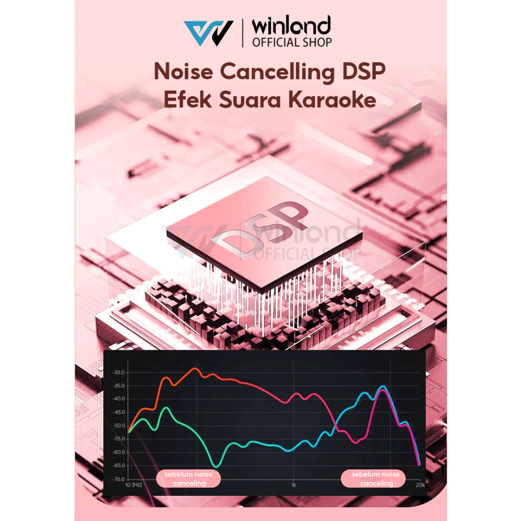 Winland 1 MIC speaker bluetooth karaoke 1SET  Wireless 2 Warna  (Dapat terhubung ke HP/TV,Komputer)-6