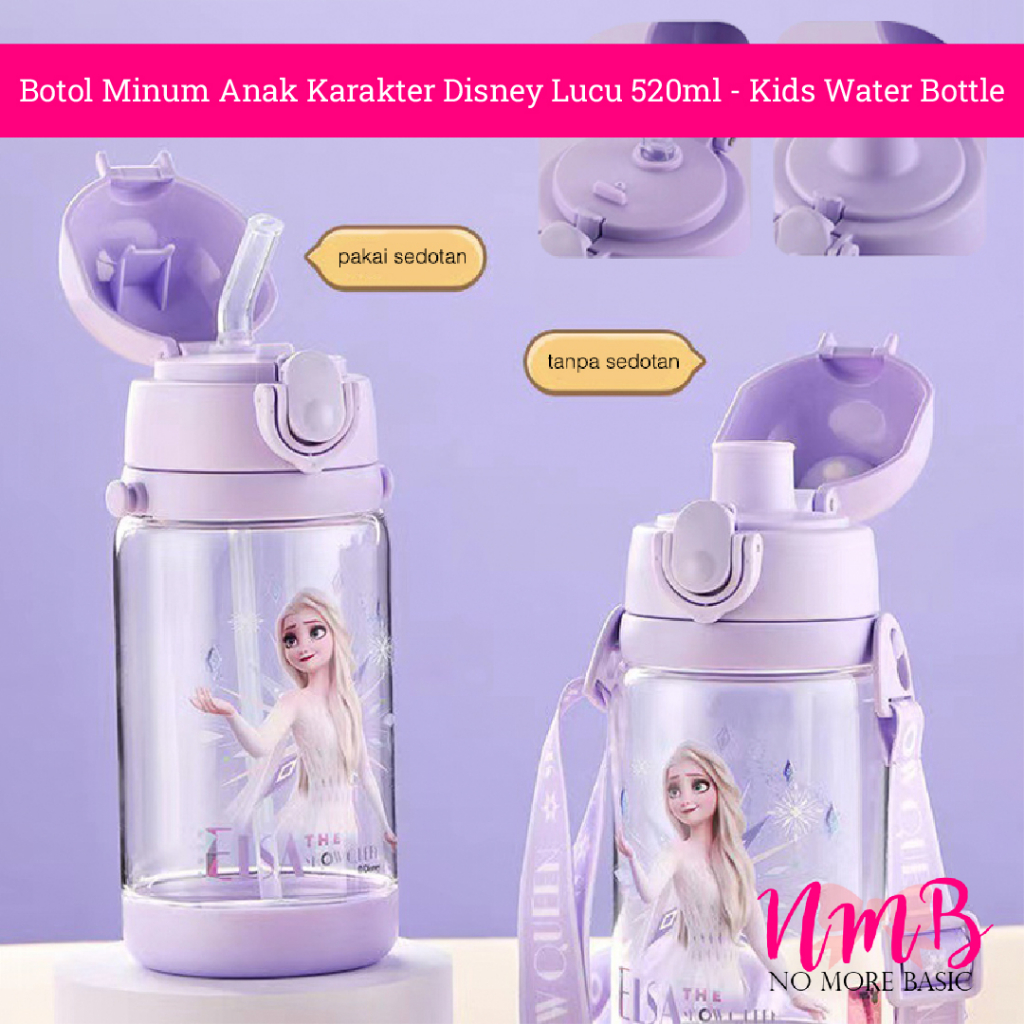 Botol Minum Anak Karakter Disney Lucu 520ml - Kids Water Bottle