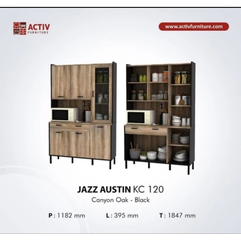 RAK DAPUR RAK PIRING MEJA MEJICOM LEMARI PENYIMPANAN MODERN LEMARI SERBAGUNA LEMARI MINIMALIS KITCHEN SET LEMARI DAPUR 2 PINTU 3 PINTU JAZZ AUSTIN SERIES