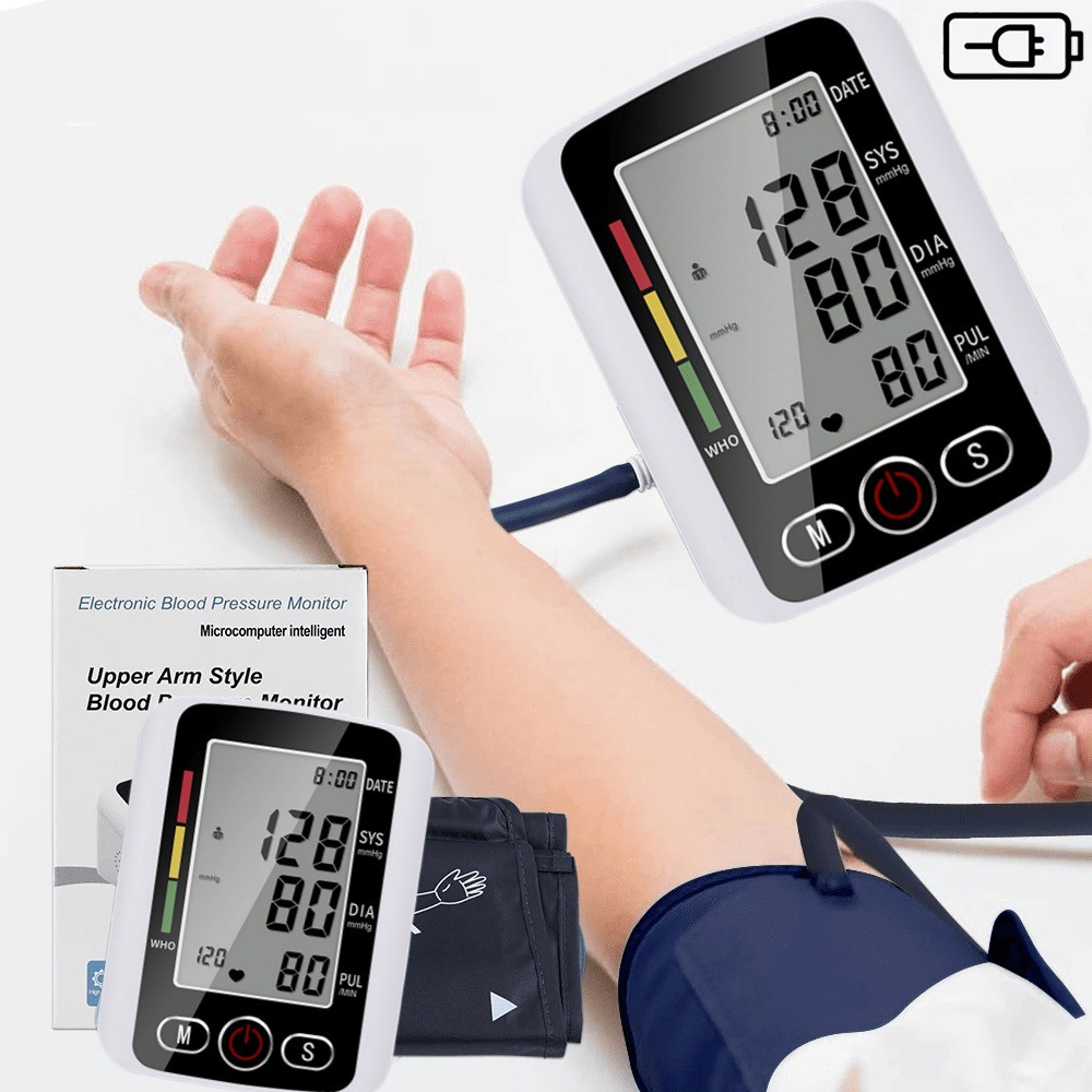 【Penjual Lokal】COD Tekanan Tensi Darah Pengukur Tekanan Darah Tensi Darah Tensimeter Digital Blood Pressure Monitor Electronic Sphygmomanometer