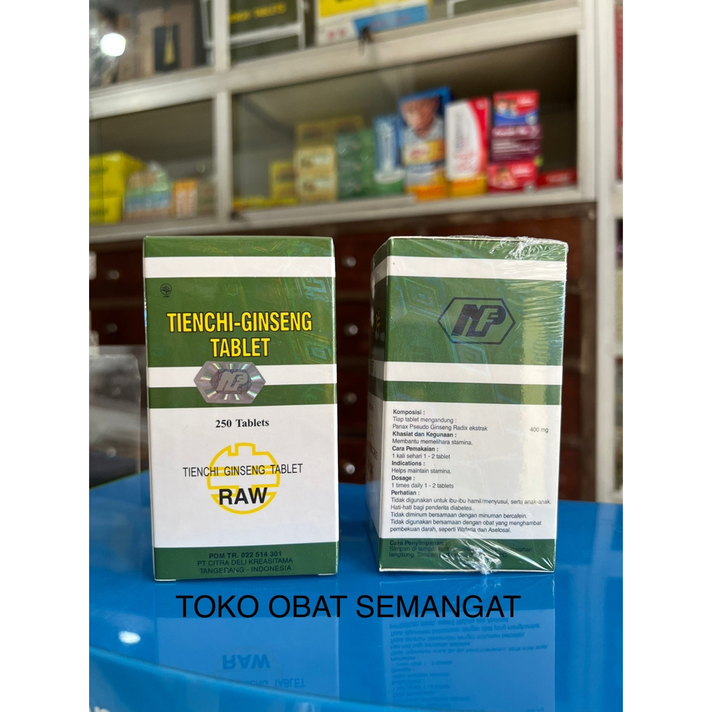 Tienchi Ginseng Tablet Raw isi 250 - obat untuk kolesterol
