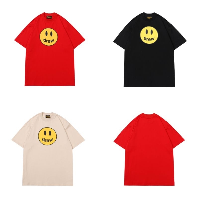 Tshirt Drew House Smile Oversized Baju Kaos Unisex Pria Wanita