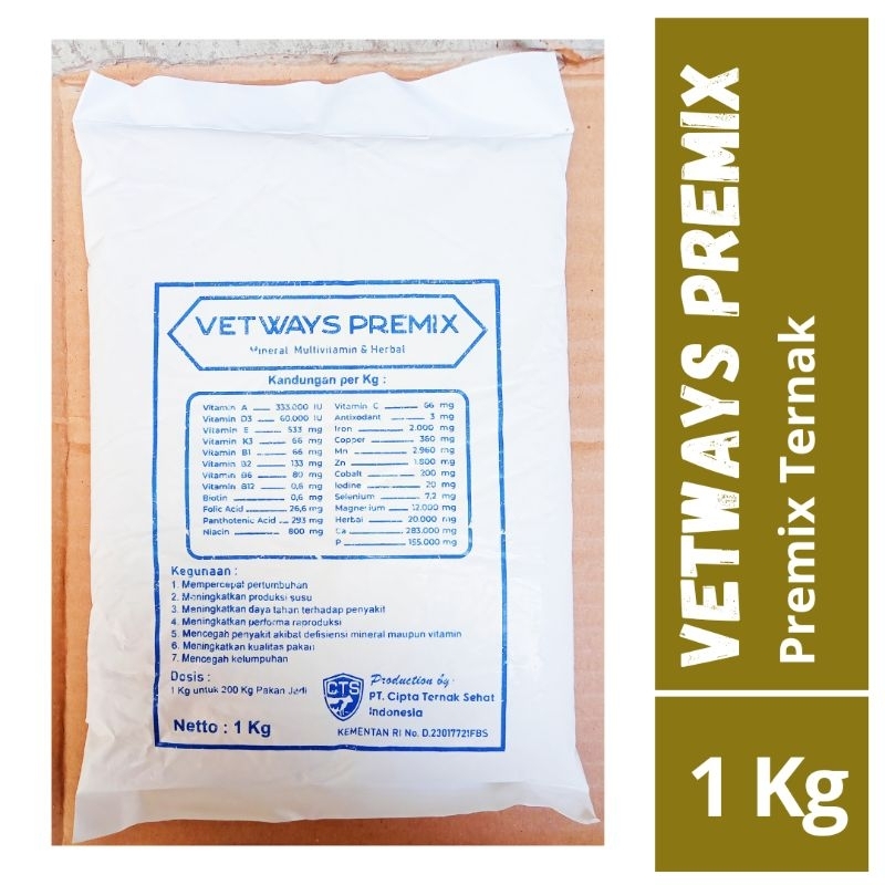 Vetways Premix 1 kg - Vetways Premix - Premix Kambing - Premix Sapi