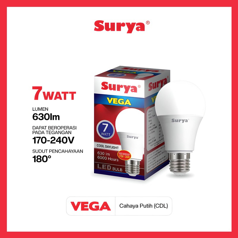 Lampu Surya Vega 7 Watt Led Bulb