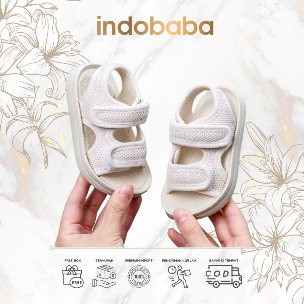 indobaba  Sandal Anak Import Sepatu Sandal Anak Mario Kain Lembut Laki laki Perempuan Eva Sandal Import S107