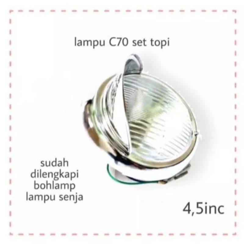 Lampu Depan C70 Crum Kualitas Terbaik