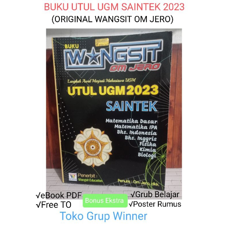 BUKU WANGSIT UTUL UGM SAINTEK IPA 2023|||ORIGINAL TERUPDATE + BONUS EKSTRA