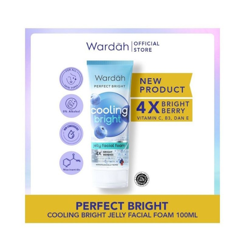 Wardah Perfect Bright Cooling Bright Jelly Facial Foam 100 ml