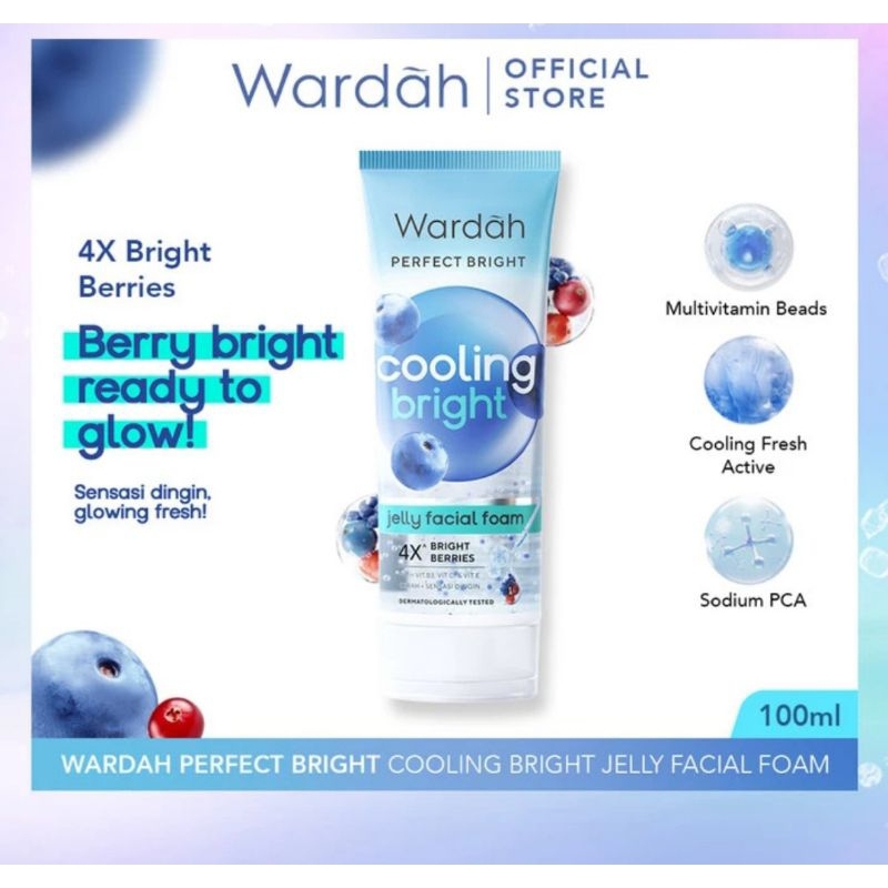 Wardah Perfect Bright Cooling Bright Jelly Facial Foam 100 ml