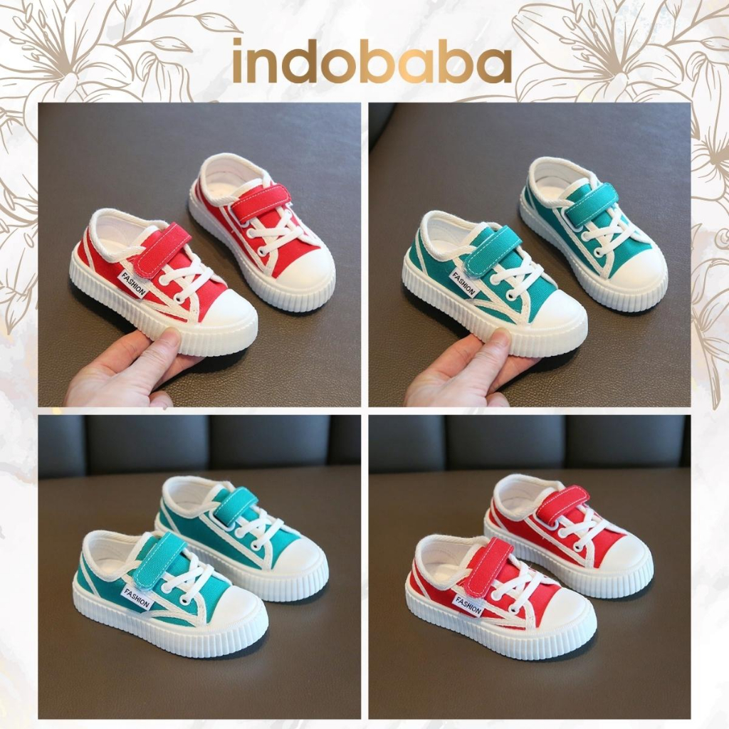 indobaba Sepatu Anak Perempuan Sneakers Anak Import Canvas Fashion 1-5 Tahun S150