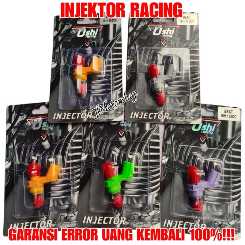 INJECTOR INJEKTOR USHI RACING BEAT VARIO CB150 CBR SONIC SUPRA GTR GENIO SCOOPY CRF VERZA NEW MEGAPRO PCX ADV 150 160 VESPA IGET CB 150 SPACY SUPRA 125 Fi R15 VVA VIXION R 155 XSR MT15 NMAX AEROX MIO J MIO M3 DLL