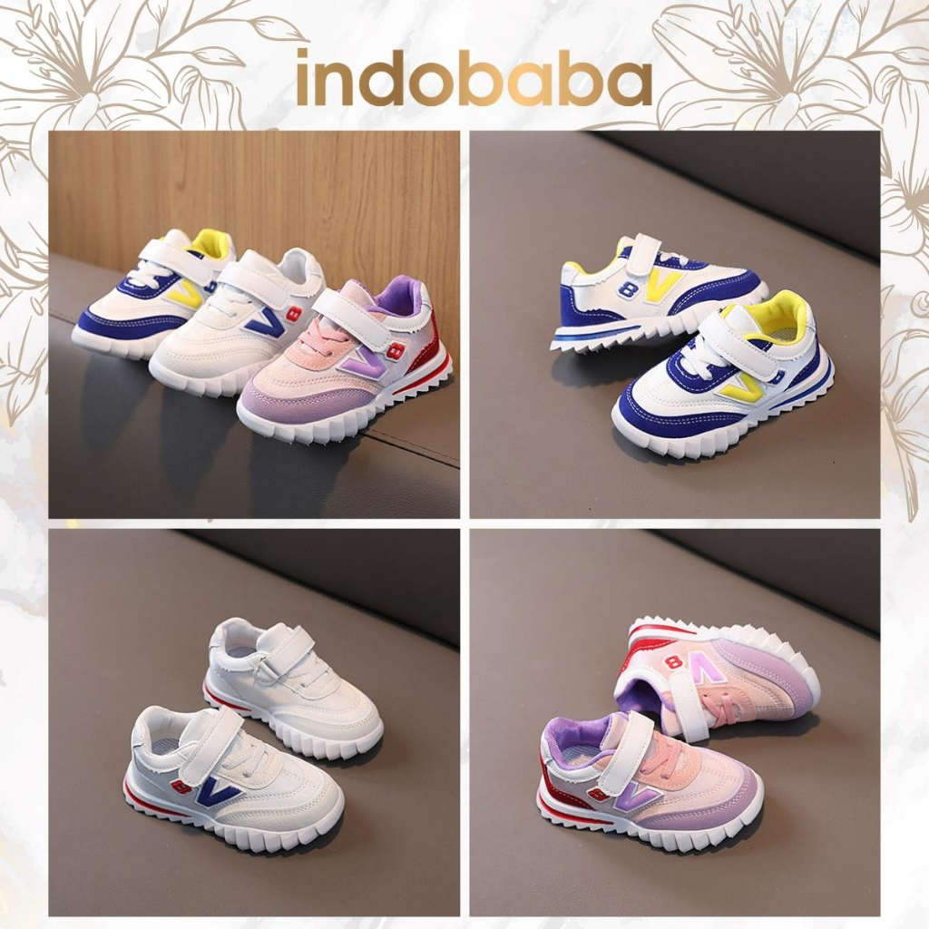 indobaba Sepatu Anak Perempuan Sneakers Anak Import Fashion Casual 1-5 Tahun S160