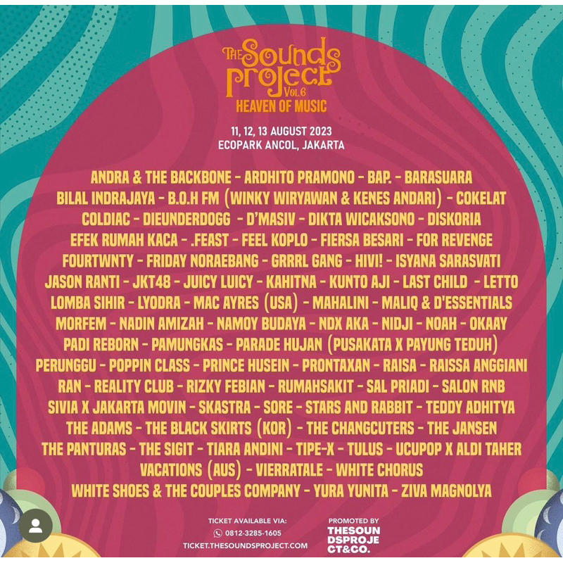 WTS TIKET THE SOUND PROJECT DAY 1 DAN DAY 3