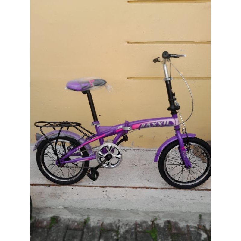 Sepeda lipat 16&quot;inch single disc velg aluminium Sesuai dipajang untuk anak besar sd remaja