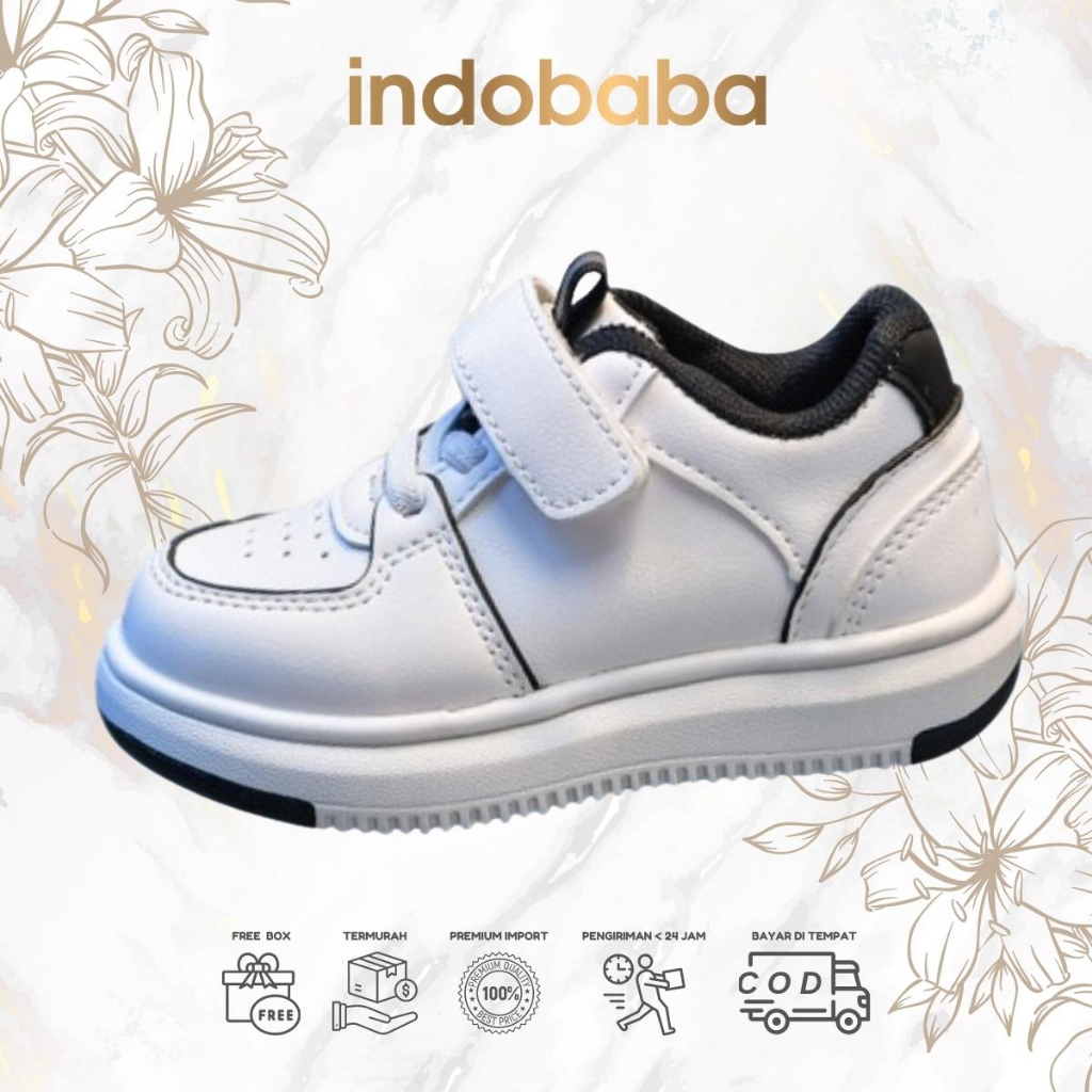 indobaba Sepatu Anak Perempuan Sneakers Anak Import Sintetis Casual Premium 1-5 Tahun S167