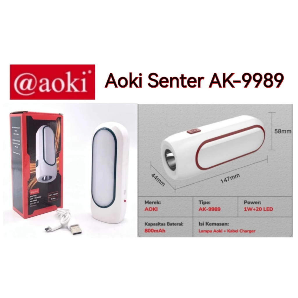 Aoki Senter Emergency LED Charge