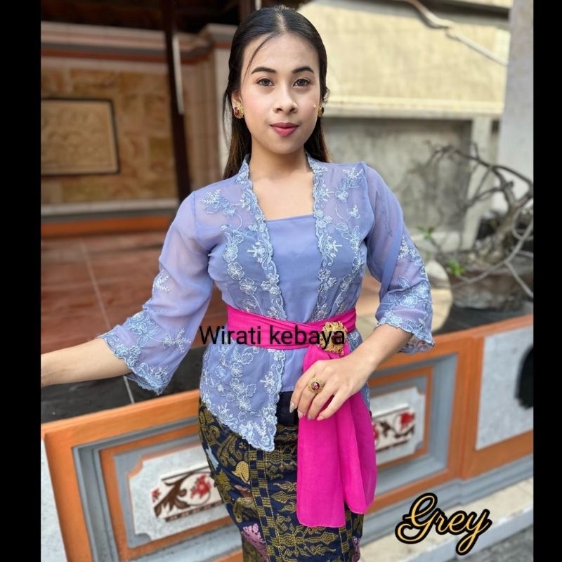 (kebaya saja) kebaya jadi bordir lengan lonceng