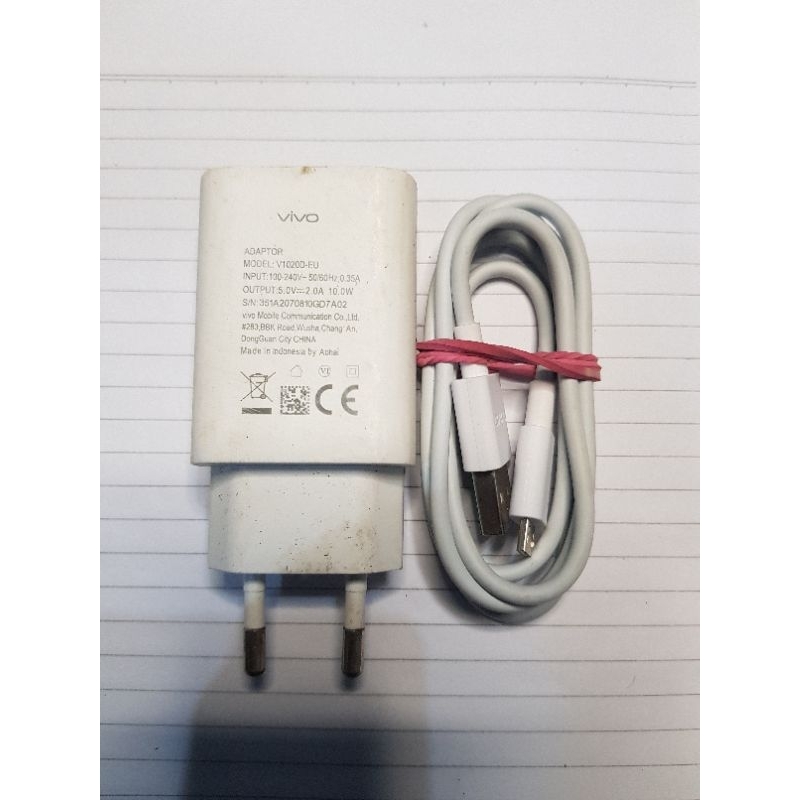 charger ory copotan hp vivo 2A panjang second (micro usb) Y15S Y12S Y17 dll