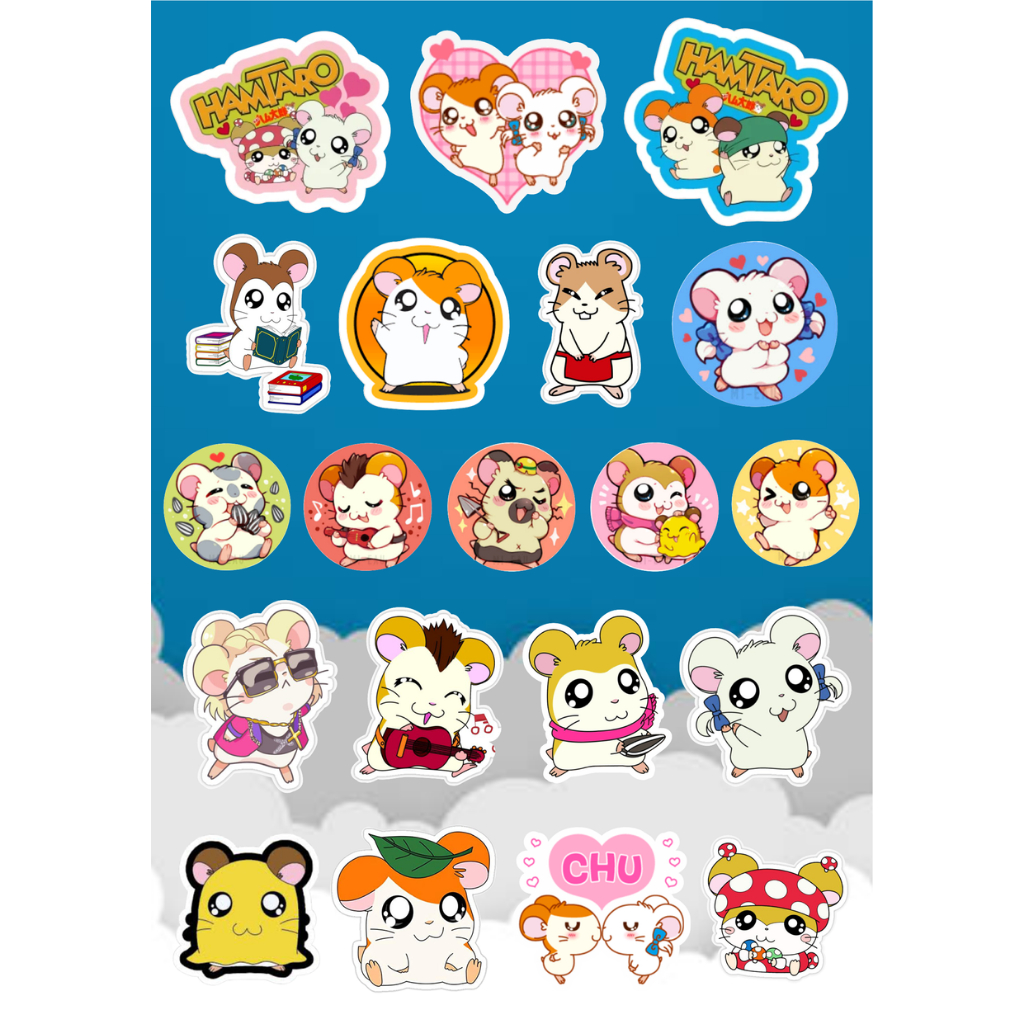 

Sticker Gambar HAMTARO Stiker Vinyl Laminasi Glossy KISS Cut / DIE Cut