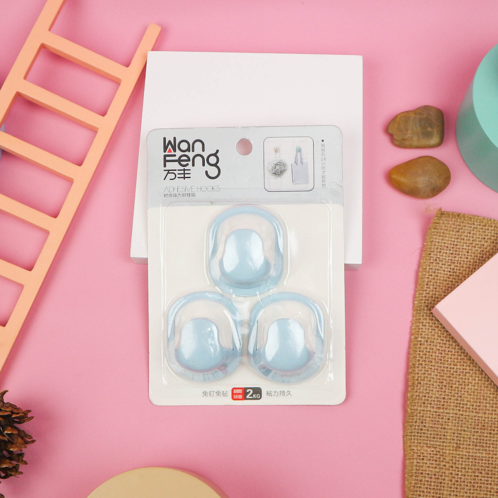 RD - HAVIN Hook 636 Gantungan Baju Pakaian Serbaguna Motif Standart Kotak Plastik Tebal