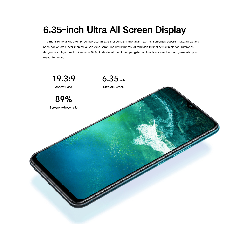 VIVO Y17 HP MURAH smartphone 8GB+256GB/6GB+128G/5000 mAh 6.35inch Handphone-7