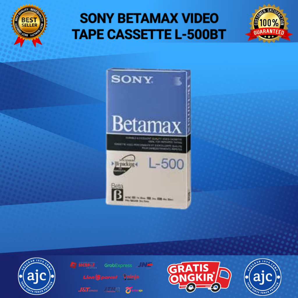 Kaset Video VHS Sony Betamax L-500 Video Blank Tape Cassette L-500BT