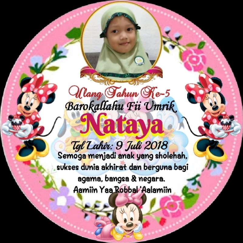 

STIKER LABEL NASI BOX TUMPENG MINI ULANG TAHUN MOTIF MINI MOUSE CEWEK