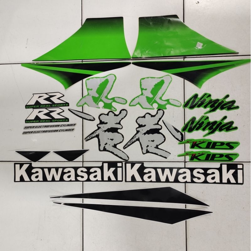 ID STRIPING NINJA RR SE OLD 2010 HIJAU//STIKER NINJA RR OLD
