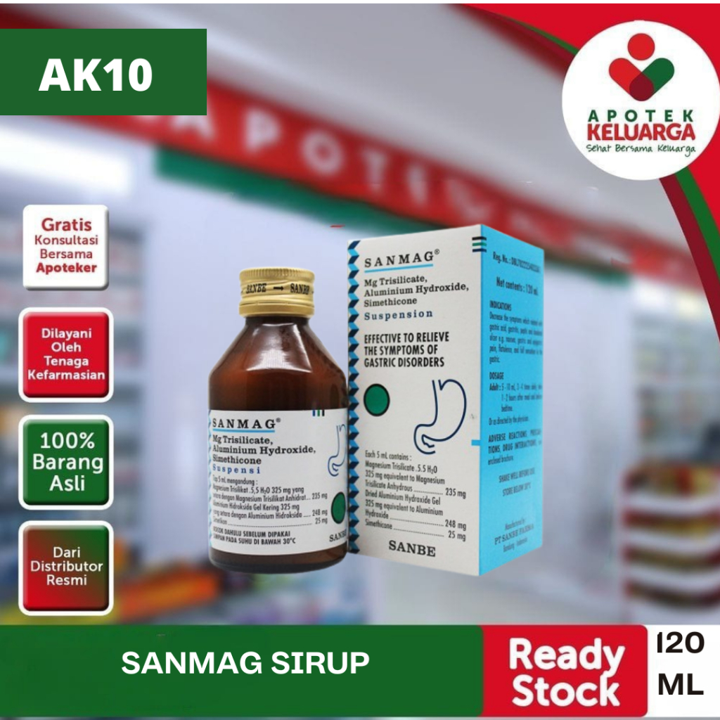 SANMAG SIRUP OBAT ASAM LAMBUNG, MAAG, KEMBUNG #PADANG