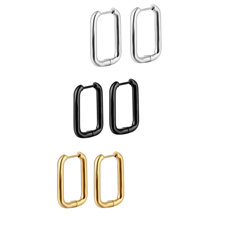 Anting hoop segi titanium anti karat harga grosir bisa cod