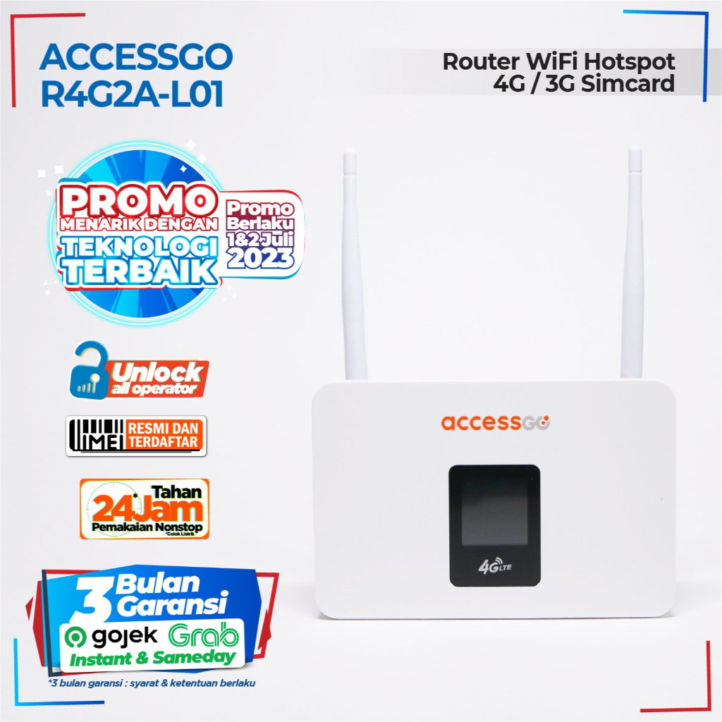 Router Wifi Sim Card 4G AccessGo R4G2A - L01 Custom Imei