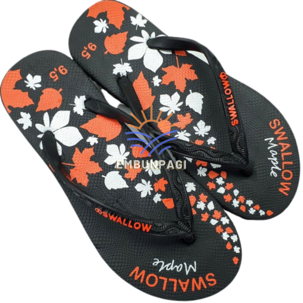 Sandal Jepit Wanita Motif Bunga Maple Swallow