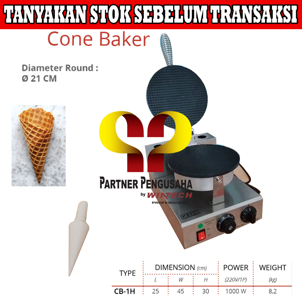 GETRA CB-1H Cone Baker Mesin Pembuat Ice Cream Cone Es Cream ORIGINAL