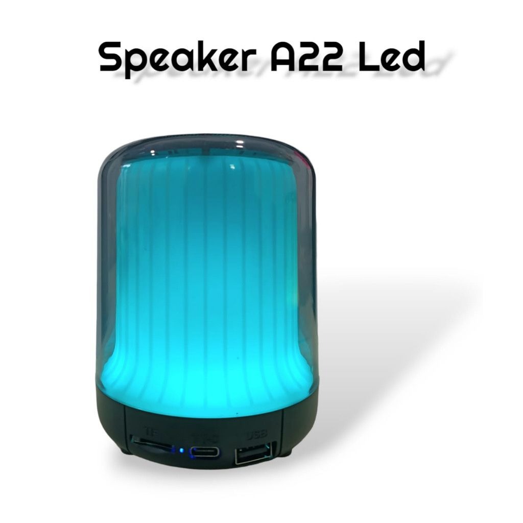 VIBOX SPEAKER BLUETOOTH A 22 /WIRELESS A22 LED/PORTABLE SUPER BASS PREMIUM LAMPU RGB DISKO LIGHT PROMO SEN