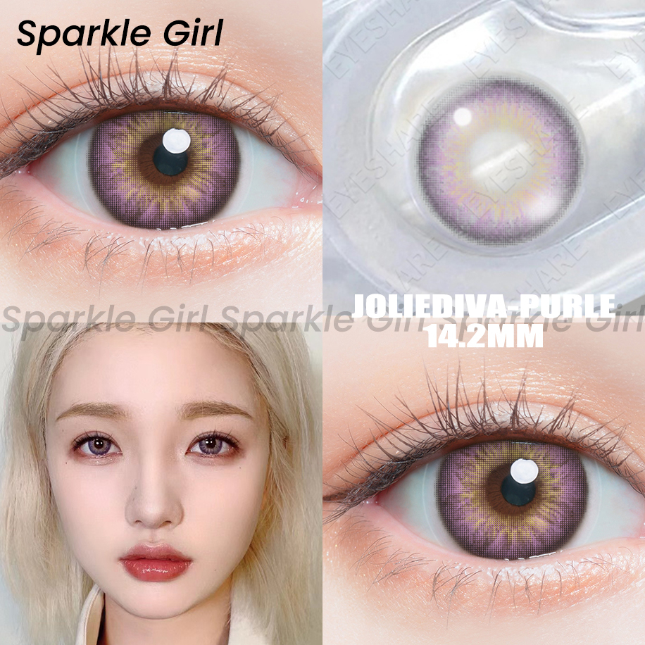 Softlens JOLIEDIVA 1pasang Soft Softlen Contact Lens Big Eye 14.2mm Gray Warna Soflent Soflen