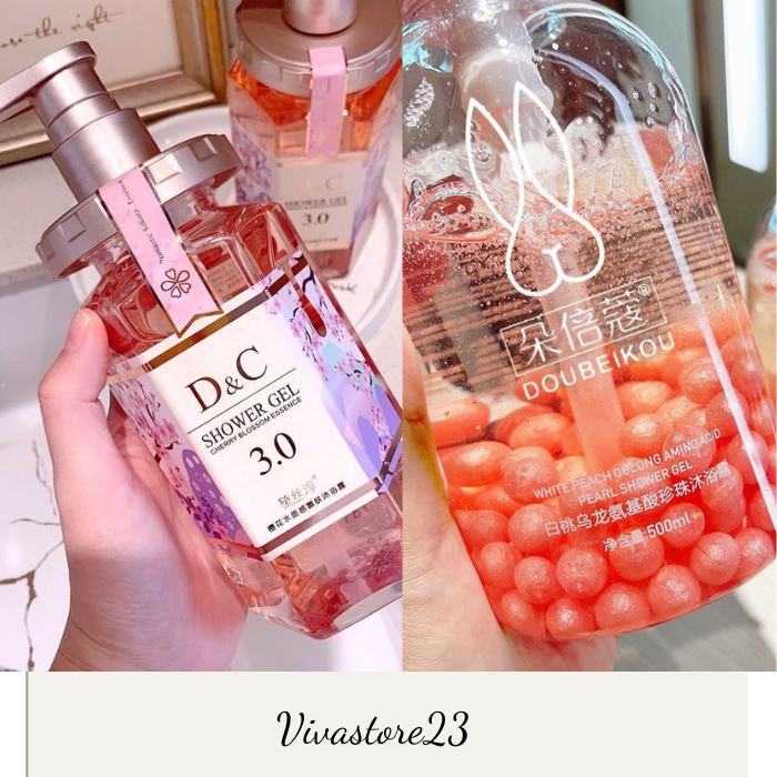 D&C SHOWER GEL Korea Natural Whitening Body Wash Cherry Blossom 500ml /KOREAN WHITE PEARL BODY WASH 