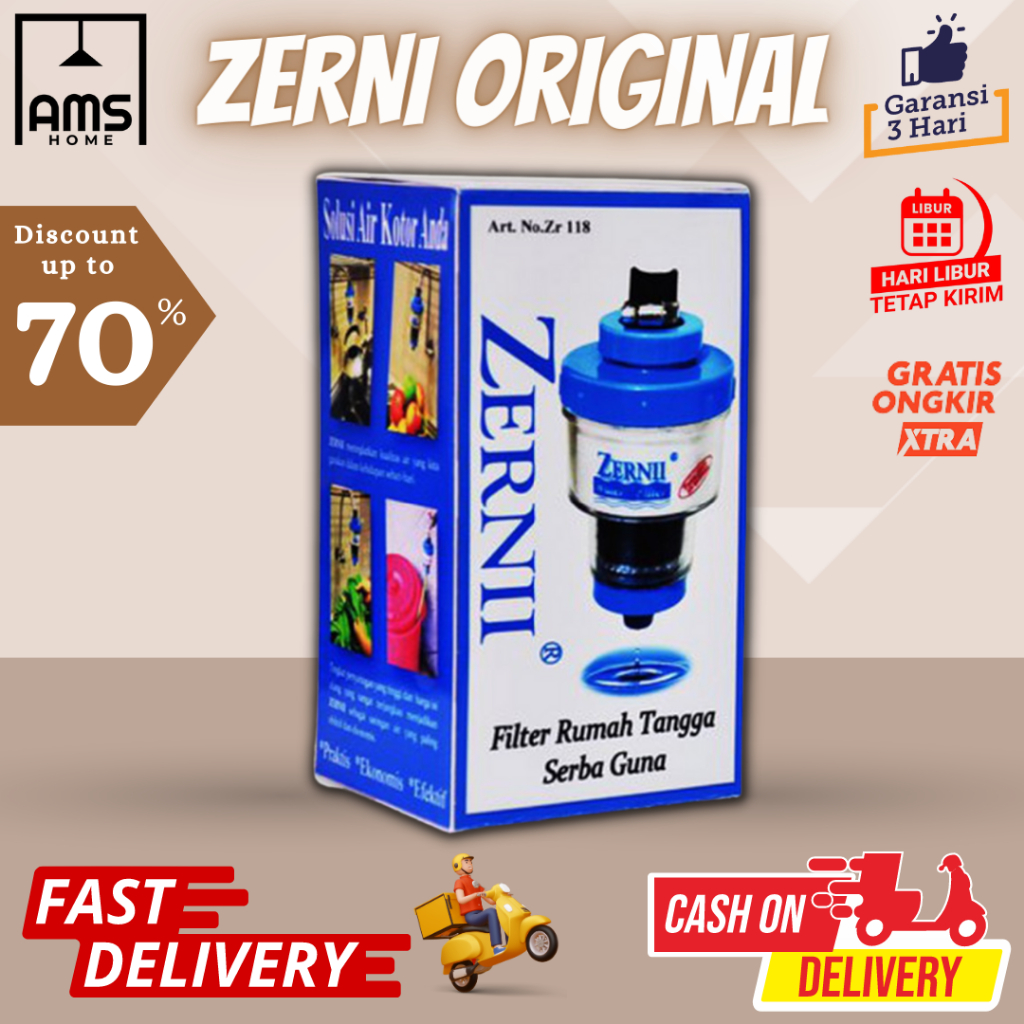 Alat Penyaring Saringan Air Kotor Kran Kamar Mandi Filter Air Keruh Sumur Zerni Water Purifier