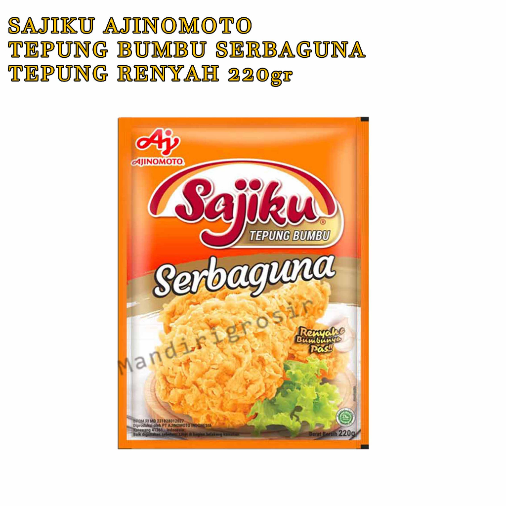 Tepung Bumbu * Sajiku Ajinomoto * Tepung Renyah Serbaguna * 220gr