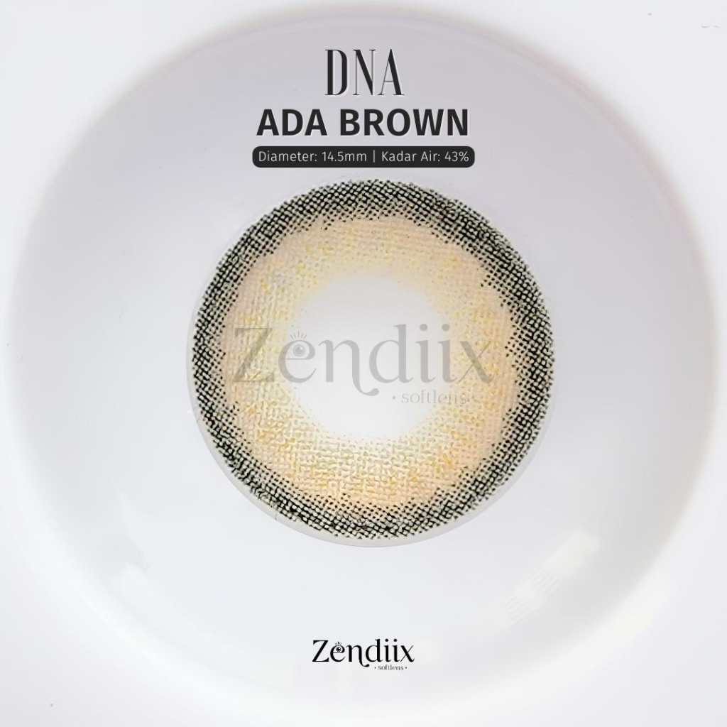 Softlens DNA warna ADA BROWN 14.5mm Normal Minus