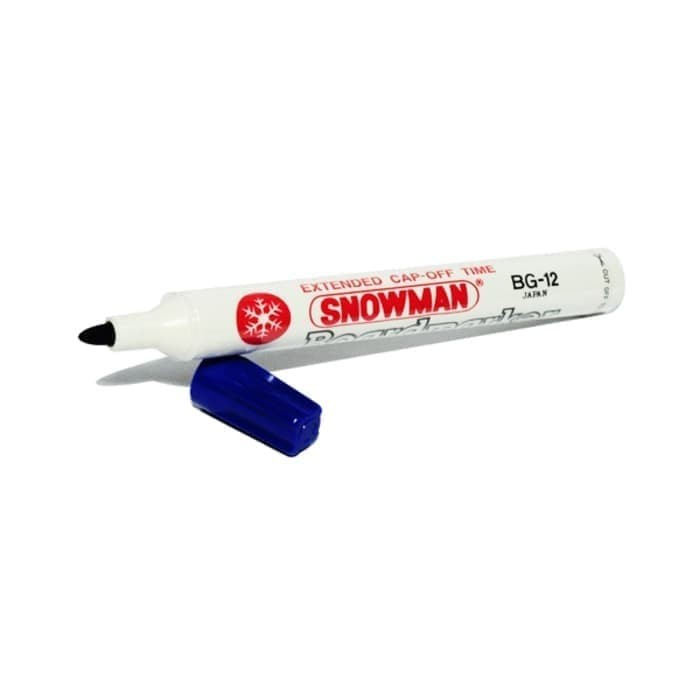 SATUAN Spidol SNOWMAN BG12 White Board Hitam Black Marker Papan Tulis Warna Perlengkapan Peralatan Alat Tulis Tools Stuff Office Sekolah School Kantor Writing Menulis Stationery Color Mudah Kering Fast Instant Dry Murah Tinta Grosir Prakarya Malang