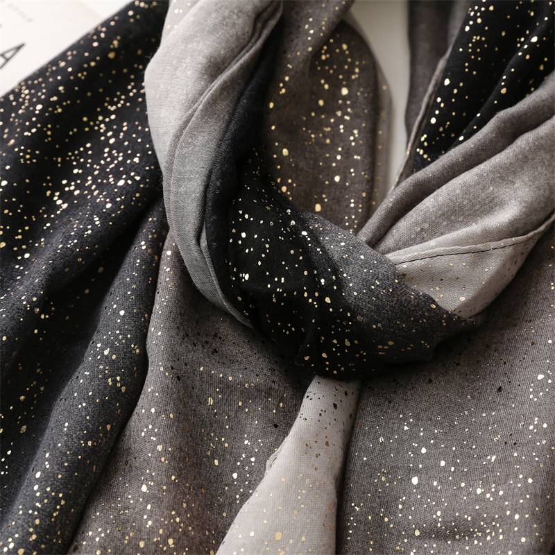 ITSFRIDAY SYAKILA Scarf - Premium Pashmina Shawl Selendang Syal Pasmina Hijab Import Motif Etnik Blink Blink Black Grey