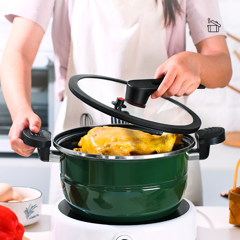 Panci Presto Daging / Panci Presto Murah / Panci Presto Low Pressure Cooker Panci Masak Panci Sup Daging Panci Masak Bertekanan Mikro Kompor Gas Panci Rebusan Panci Masak Anti-lengket untuk Dapur