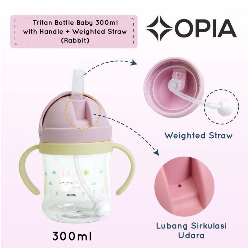 Opia tritan baby bottle 300ml (rabbit) - botol minum anak