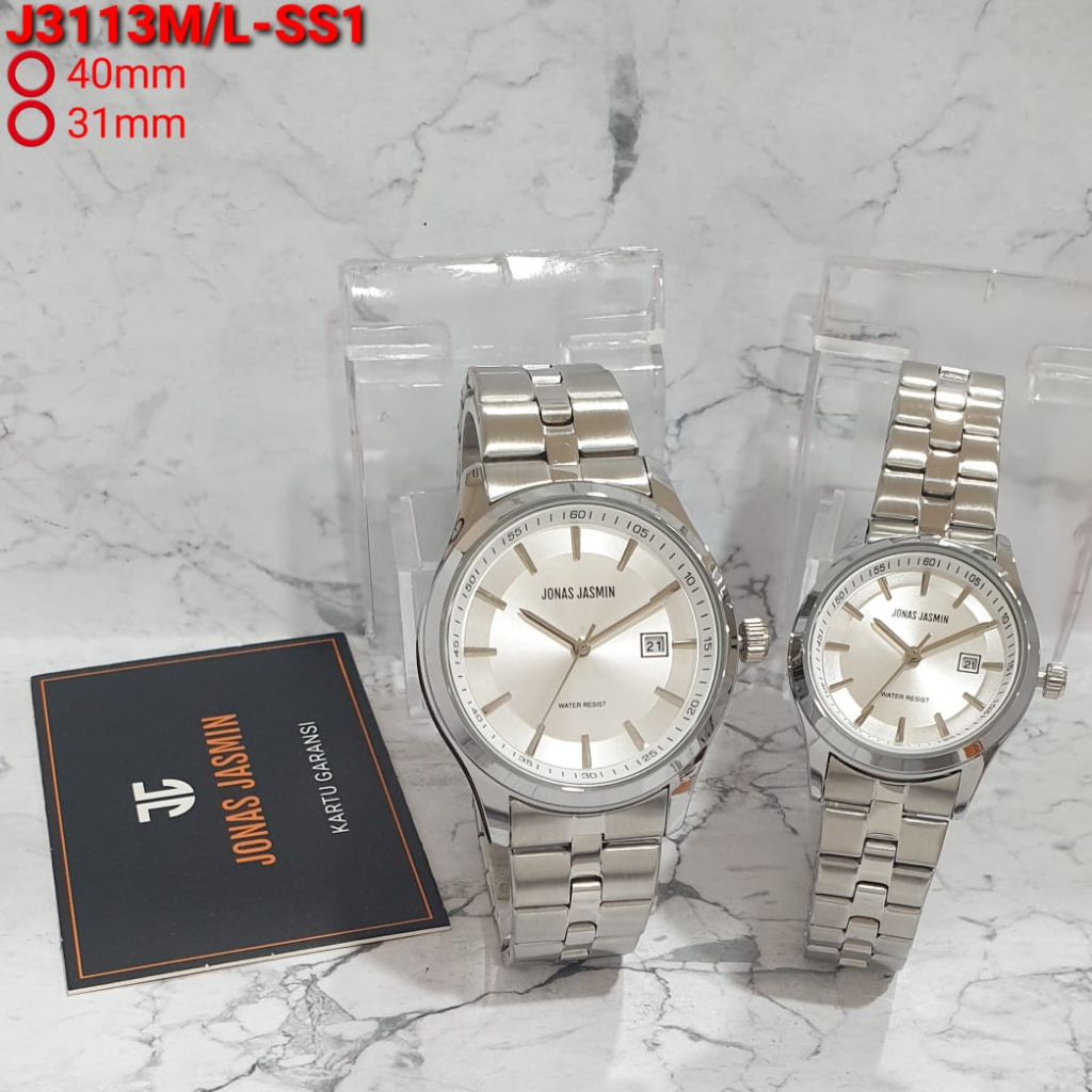 JAM TANGAN COUPLE JONAS JASMIN JJ3113M JJ3113L JJ-3113 J3113 ORIGINAL