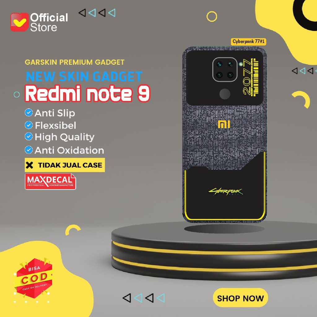 Garskin Redmi Note 9 Skin Gadget Motif Cyberpunk