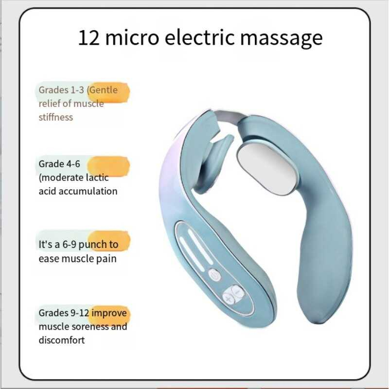 Alat Pijat Leher Neck Massager Compress Rechargeable Alat Pijat Rileks Leher Baterai Isi Ulang Berkualitas