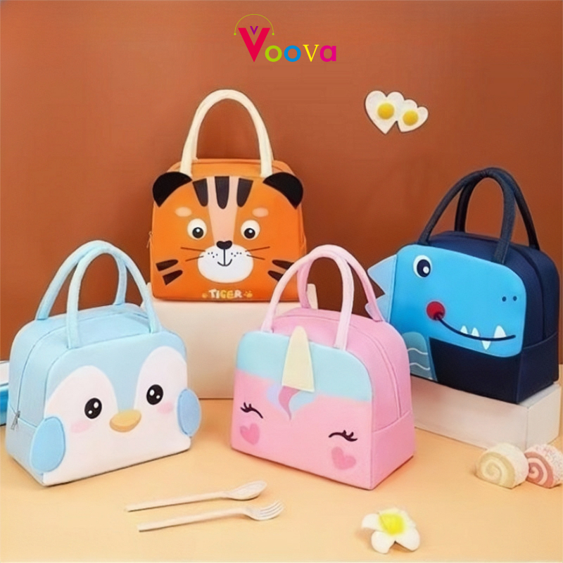 VOOVA Makan Siang/Tas Makan Siang 3D Stereo/Tas Makan Siang Kartun/Tas Makan Siang Terisolasi